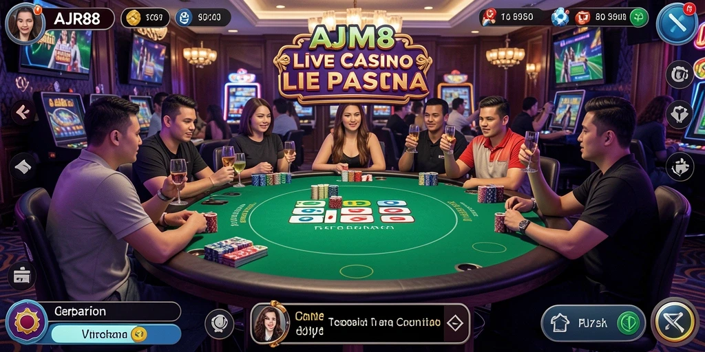 Tampilan gameplay Live Casino yang menarik di AJR88.