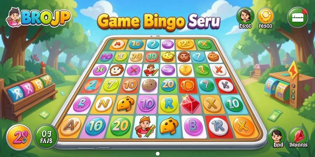 Tampilan menarik dari gameplay Bingo di BROJP.