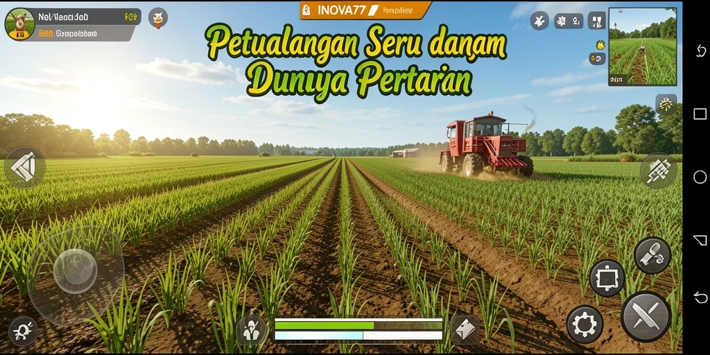 Tampilan gameplay yang menarik dan penuh warna dalam dunia pertanian.