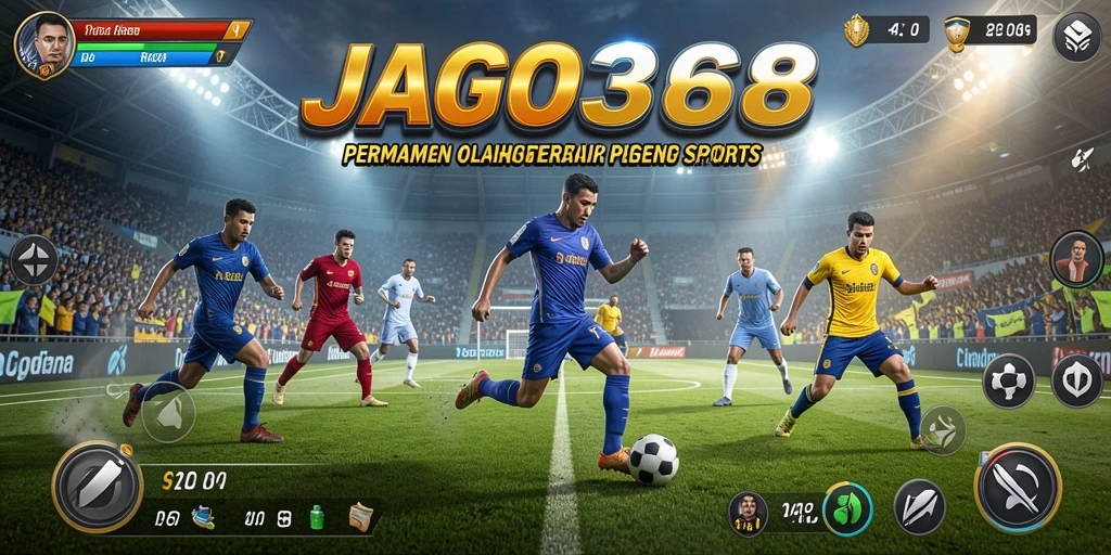 Screenshot utama JAGO368 menampilkan aksi seru dalam permainan olahraga.