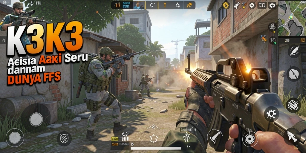 Tampilan aksi seru dalam gameplay K3K3 yang mendebarkan.