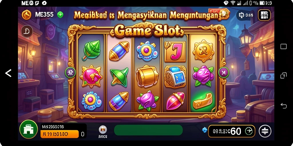 Tampilan gameplay ME355 yang penuh warna dan menarik.