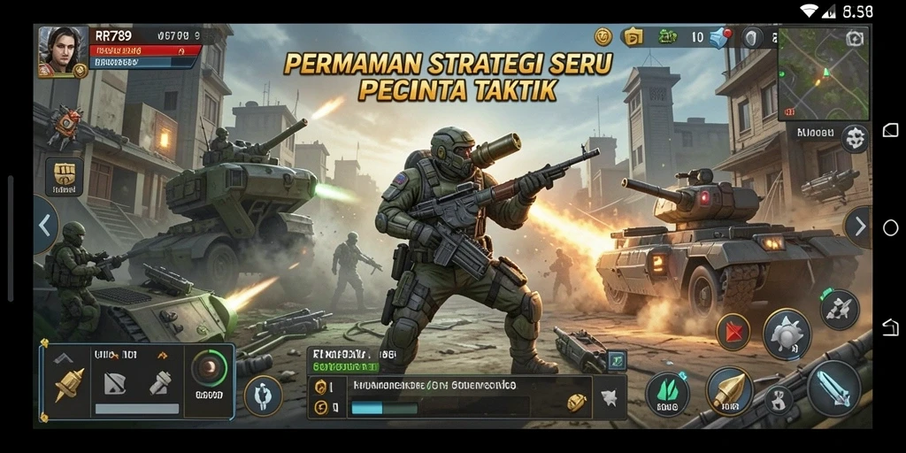 Tampilan gameplay seru dalam permainan strategi RR789.