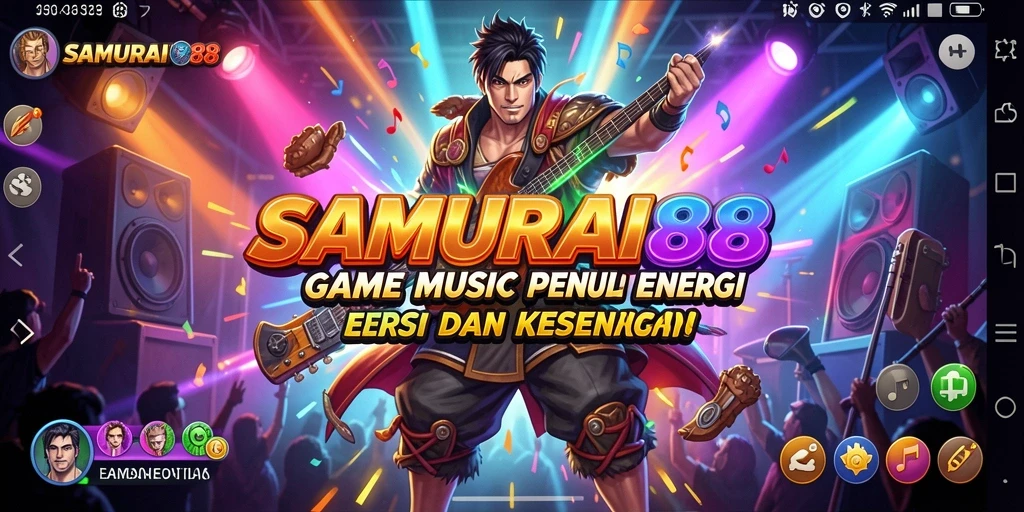 Tampilan gameplay menarik dalam SAMURAI88 dengan beragam musik.